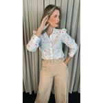 Camisa Feminina Manga Longa Bordada - Cod: 281 - Branca