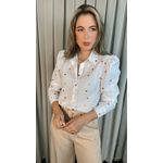 Camisa Feminina Manga Longa Bordada - Cod: 281 - Branca