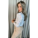 Camisa Feminina Manga Longa Bordada - Cod: 281 - Branca