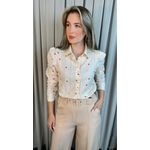 Camisa Feminina Manga Longa Bordada - Cod: 281 - Off