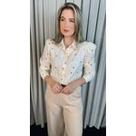 Camisa Feminina Manga Longa Bordada - Cod: 281 - Off