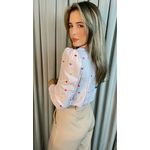 Camisa Feminina Manga Longa Bordada - Cod: 281 - Rosa