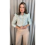 Camisa Feminina Manga Longa Bordada - Cod: 281 - Verde
