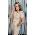 T-shirt Feminina Com Detalhe Na Manga Lese - Nude - Cod 289