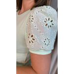 T-shirt Feminina Com Detalhe Na Manga Lese - Verde - Cod 289