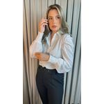 Camisa Feminina Manga Longa Poa - Cod: 275 - Branca