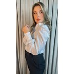 Camisa Feminina Manga Longa Poa - Cod: 275 - Branca