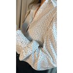 Camisa Feminina Manga Longa Poa - Cod: 275 - Branca