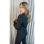 Camisa Feminina Manga Longa Poa - Cod: 275 - Preto