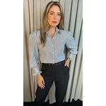 Camisa Feminina Manga Longa Listrada - Cod: 276 - Cinza