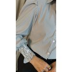Camisa Feminina Manga Longa Listrada - Cod: 276 - Cinza