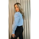 Camisa Feminina Manga Longa Listrada - Cod: 276 - Azul