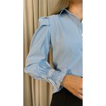 Camisa Feminina Manga Longa Listrada - Cod: 276 - Azul