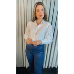 Camisa Feminina Manga Longa Bordada - Cod: 277 - Branca