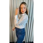 Camisa Feminina Manga Longa Bordada - Cod: 277 - Branca