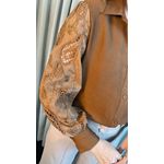 Camisa Feminina Manga Longa Bordada - Cod: 277 - Marrom