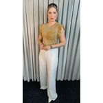 Regata Feminina Bordada - Cod 280 - Nude
