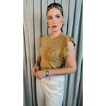 Regata Feminina Bordada - Cod 280 - Nude