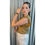 Regata Feminina Bordada - Cod 280 - Nude