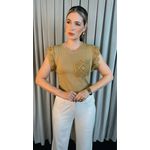 Regata Feminina Bordada - Cod 280 - Nude