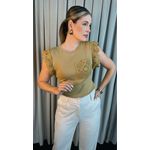 Regata Feminina Bordada - Cod 280 - Nude
