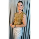 Regata Feminina Bordada - Cod 280 - Nude