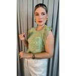Regata Feminina Bordada - Cod 280 - Verde