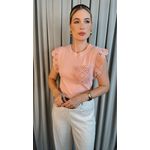 Regata Feminina Bordada - Cod 280 - Rosa