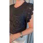 Regata Feminina Bordada - Cod 280 - Preto