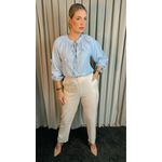 Camisa Feminina Manga Longa Bordada Flor - Cod: 273 - Azul