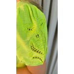 Blusa Classica em Viscolinho Delicada Feminina Manga Bordada - Verde - Cod 215