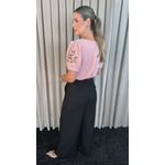 Blusa Feminina Manga Bordada Colorida - Rosa - Cod 223