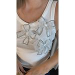 Regata Feminina Bordada Delicada - Branca - Cod 224