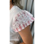 T-shirt Feminina Com Detalhe Na Manga - Vermelho- Cod 225