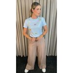T-shirt Feminina Bordada Laço - Azul - Cod 227