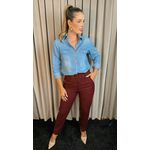Camisa Jeans Manga Longa Feminina - Cod: 228 - Jeans Claro