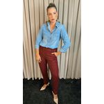 Camisa Jeans Manga Longa Feminina - Cod: 228 - Jeans Claro