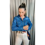 Camisa Jeans Manga Longa Feminina - Cod: 228 -Jeans Escuro