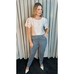 Blusa Feminina Manga Guipir Elegância e Delicadeza - Nude - Cod 238