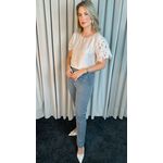 Blusa Feminina Manga Guipir Elegância e Delicadeza - Nude - Cod 238