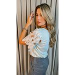 Blusa Feminina Manga Guipir Elegância e Delicadeza - Verde - Cod 238 