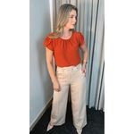 Blusa Feminina De Manguinha - Laranja - Cod 259