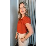 Blusa Feminina De Manguinha - Laranja - Cod 259
