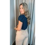 Blusa Feminina De Manguinha - Azul Escuro - Cod 259