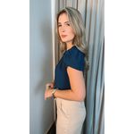 Blusa Feminina De Manguinha - Azul Escuro - Cod 259