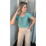 Blusa Feminina De Manguinha - Verde Agua - Cod 259
