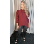 Blusa Boho Manga longa - Vinho - Cod 249