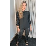 Blusa Boho Manga longa - Preto - Cod 249