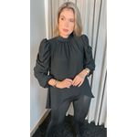 Blusa Boho Manga longa - Preto - Cod 249