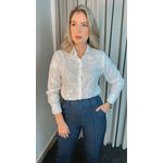 Camisa Feminina Bordada Manga Longa Arabesco - Cod: 255 - Branca